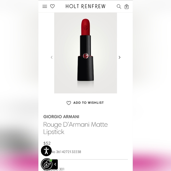 Armani Rouge D'armani Matte 301 - Picture 2 of 5